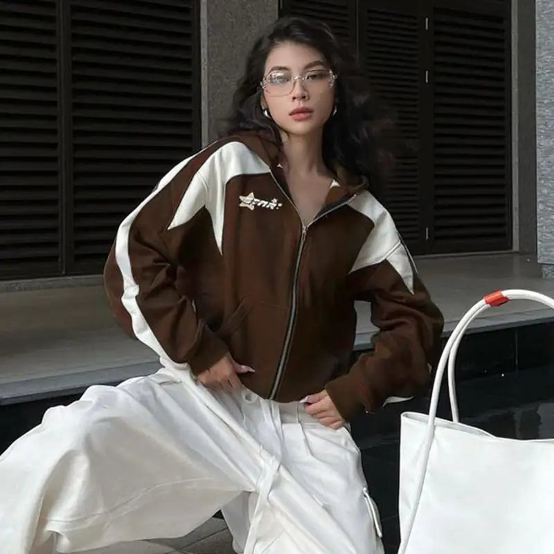 Contrast Color Letter Printed Hoodie - Trendy Casual Wear